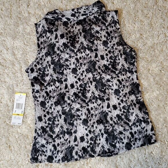 KASPER SEPARATES Sleeveless Blouse with Attached Neck Tie - Picture 6 of 7